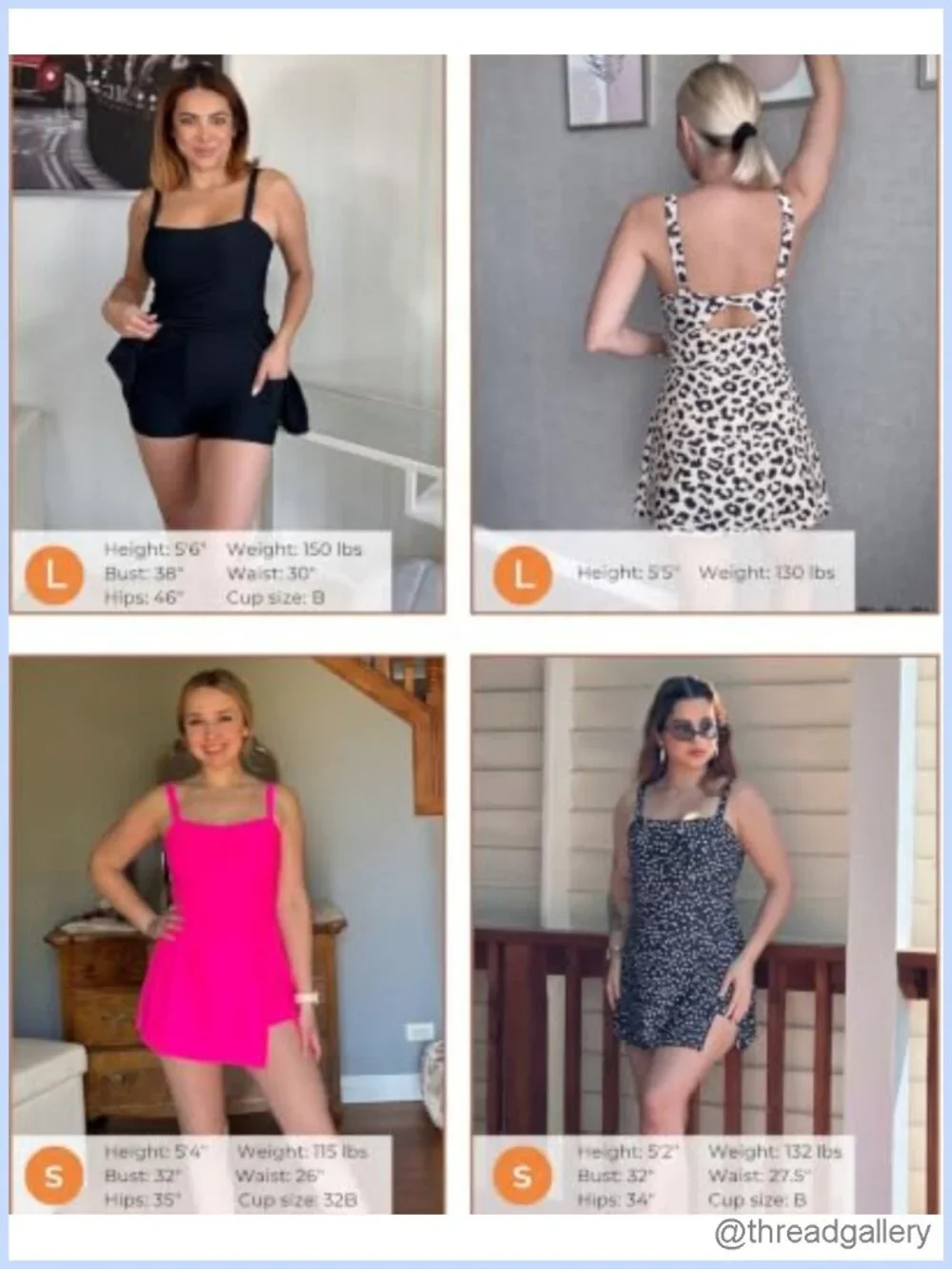 Tummy Control One Piece Swimdress with Slit Hem & Pockets